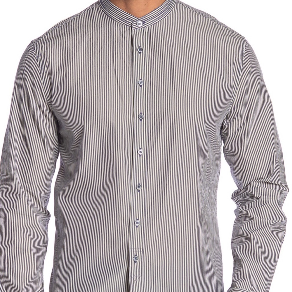 John Varvatos Striped Classic Fit Dress Shirt  XL